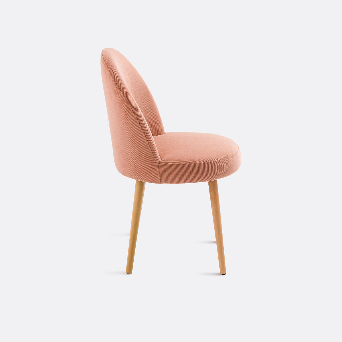 Chaise velours côtelé, Inès vieux rose, LA REDOUTE INTERIEURS