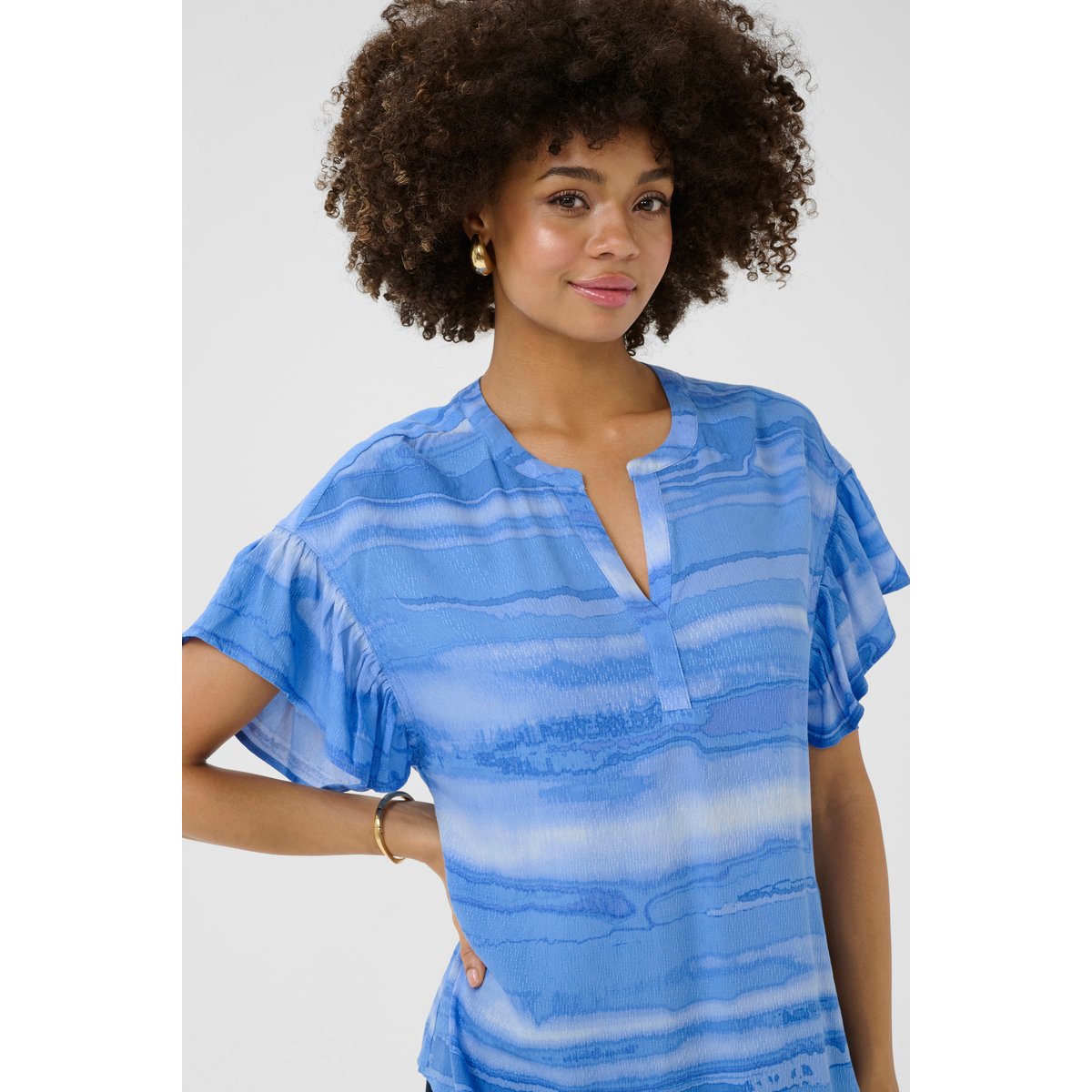 Sleeveless blouse bleu blue blur, CULTURE