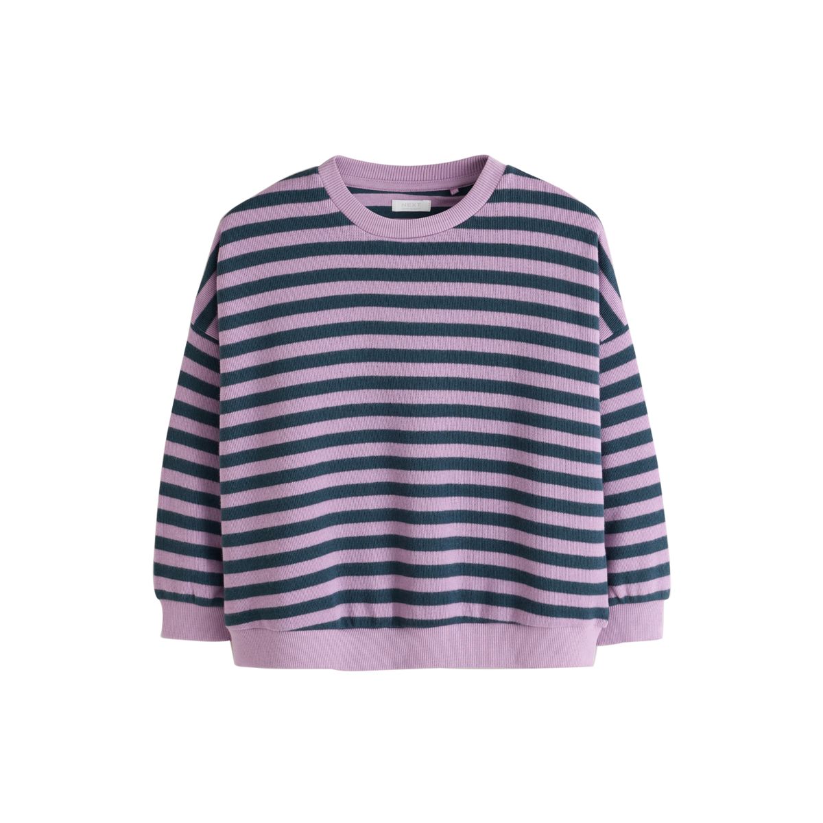 Sweat côtelé confortable, lot de 2 vert/violet, NEXT