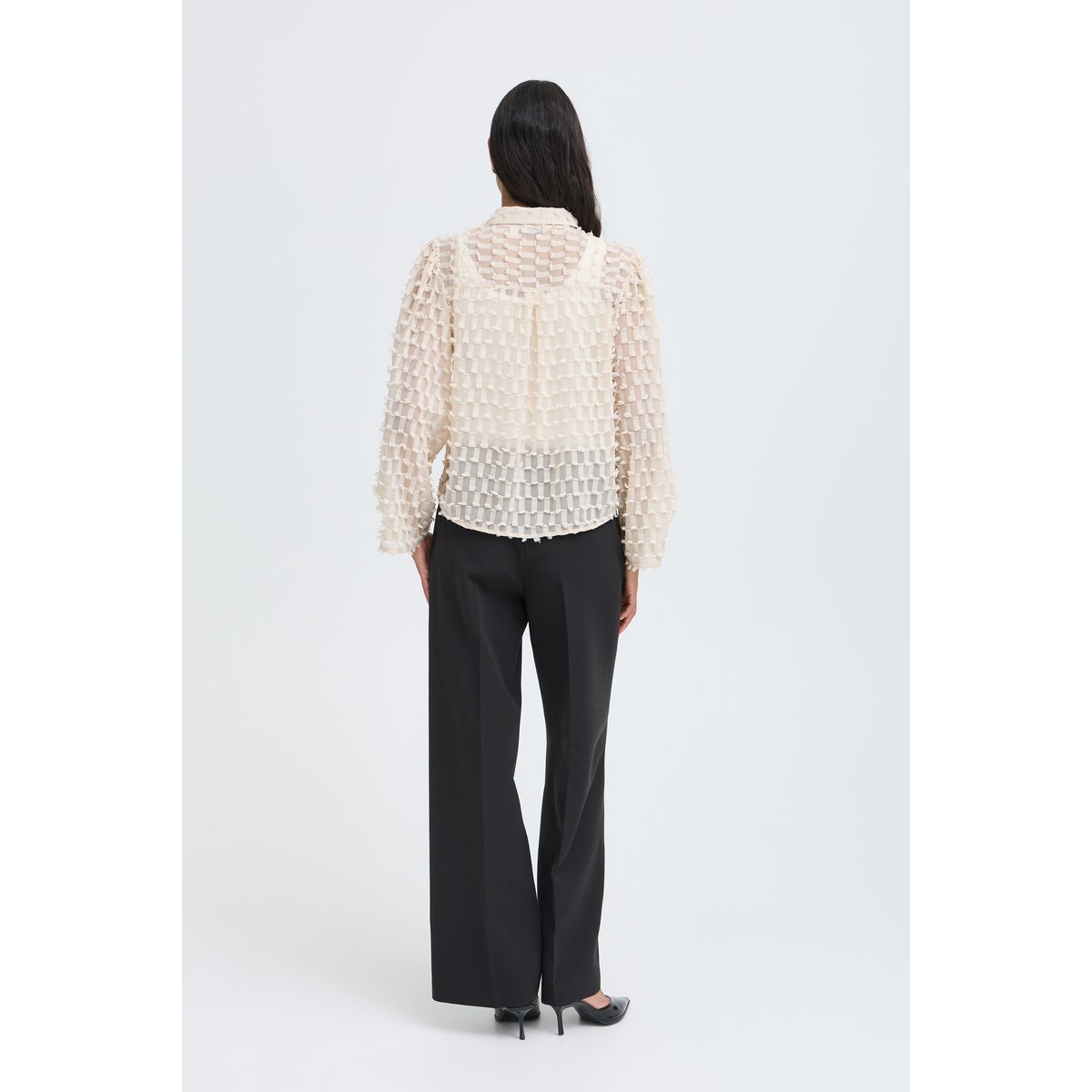 Chemise à manches longues beige oatmeal, B.YOUNG