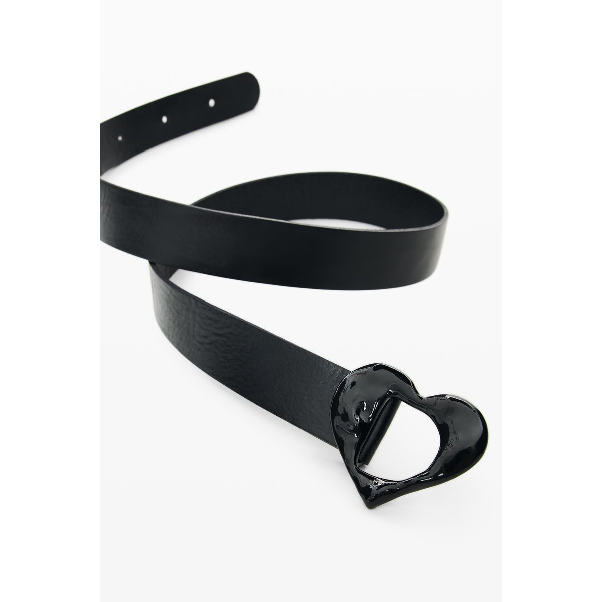 Ceinture 100 % cuir noir, DESIGUAL