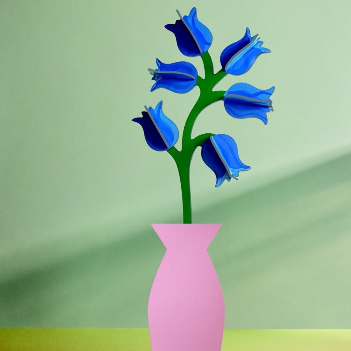 Fleur carton campanule carillon décoration bleu, STUDIO ROOF