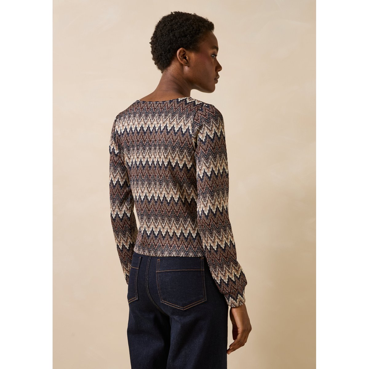 T-shirt oversize manches longues bleu, LA FEE MARABOUTEE