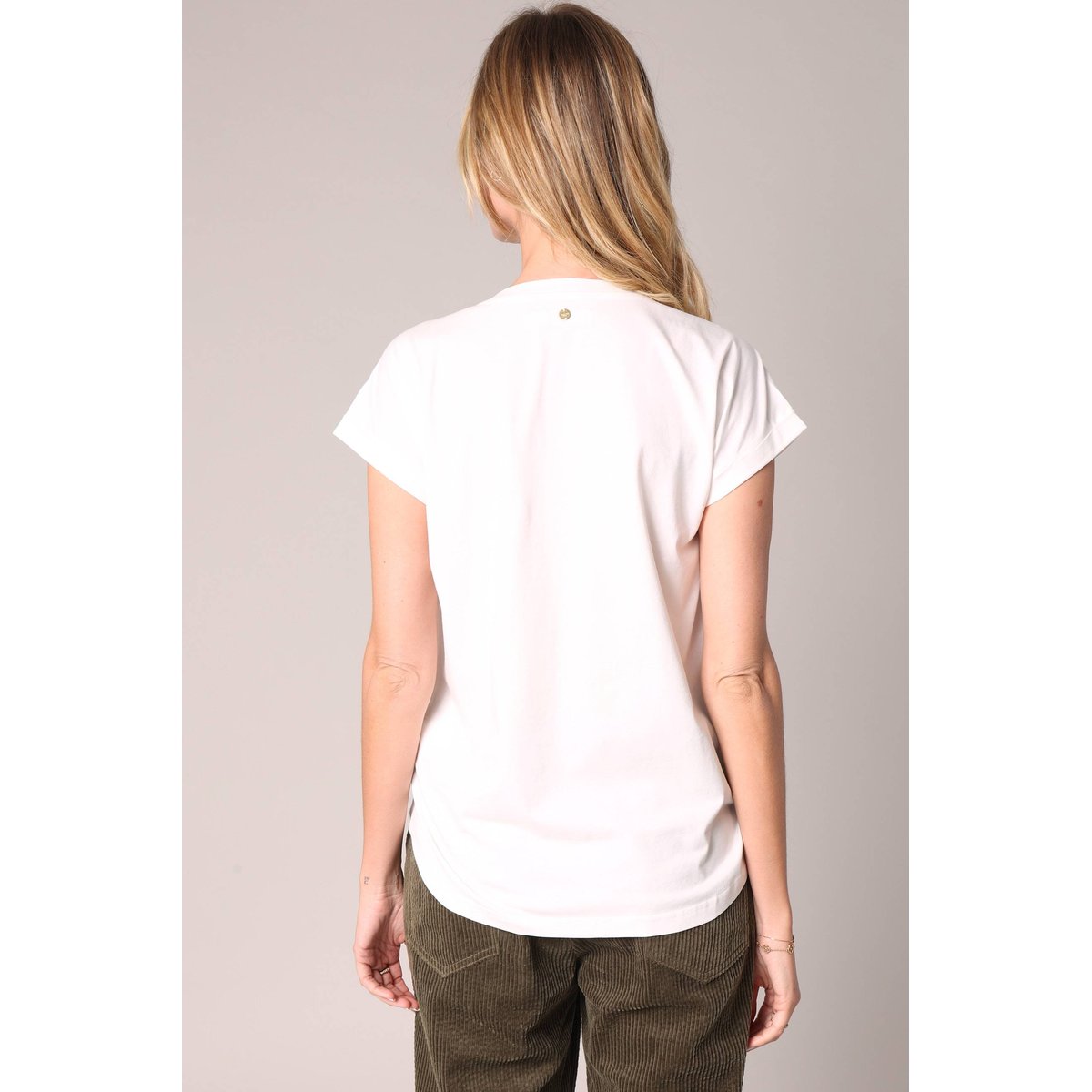 T-shirt femme avec broderie perle love MYKAMORE off white, DEELUXE