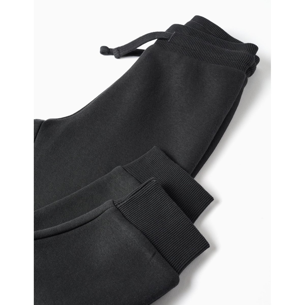 Ensemble sweat zippé à capuche et pantalon de jogging en coton peigné gris foncé, ZIPPY