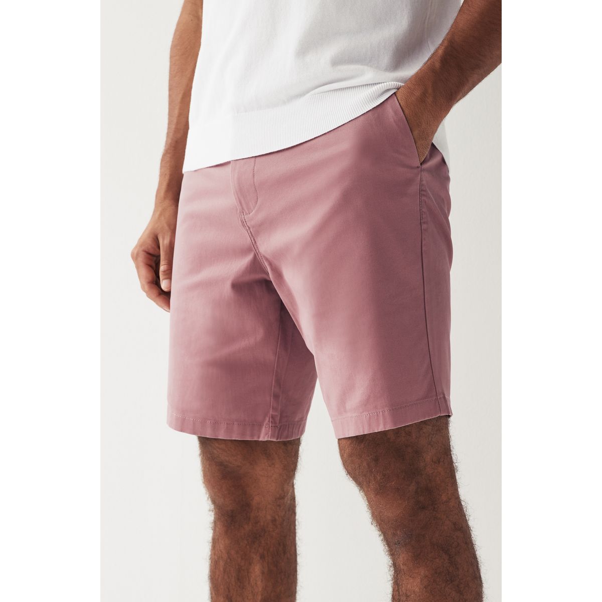 Short chino stretch slim rose, NEXT