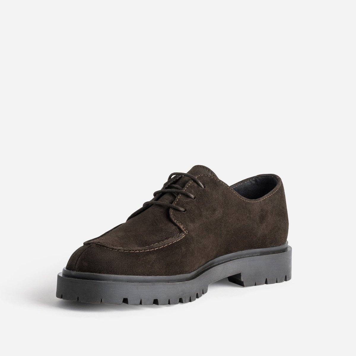 Derby en cuir FARAS marron fonce, ERAM