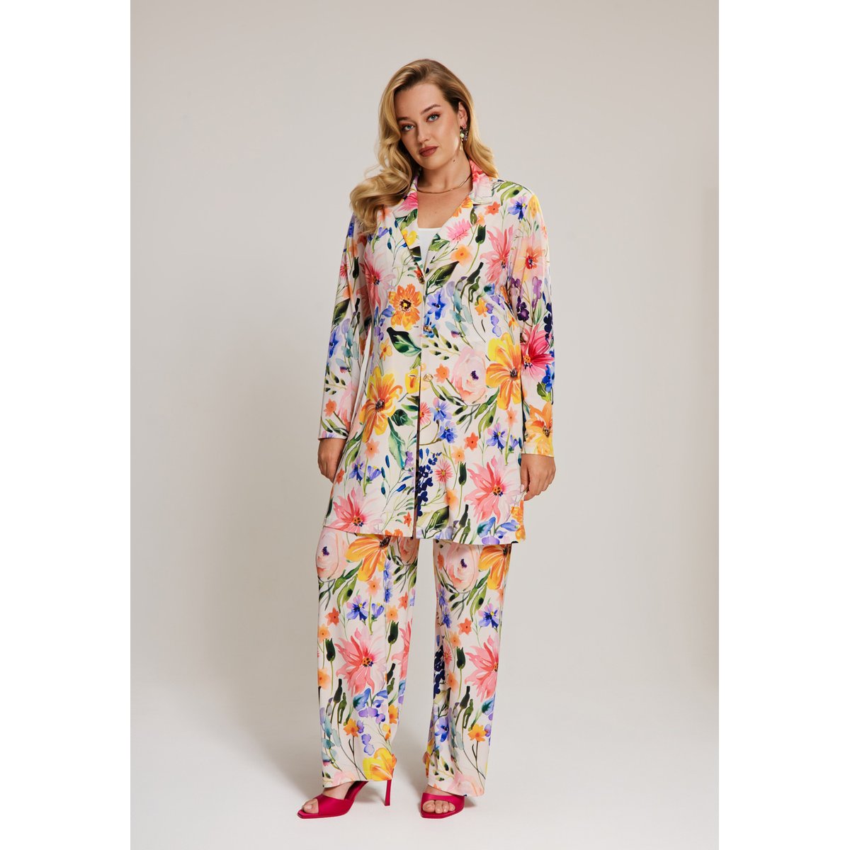 Blazer imprimée multi, YOEK