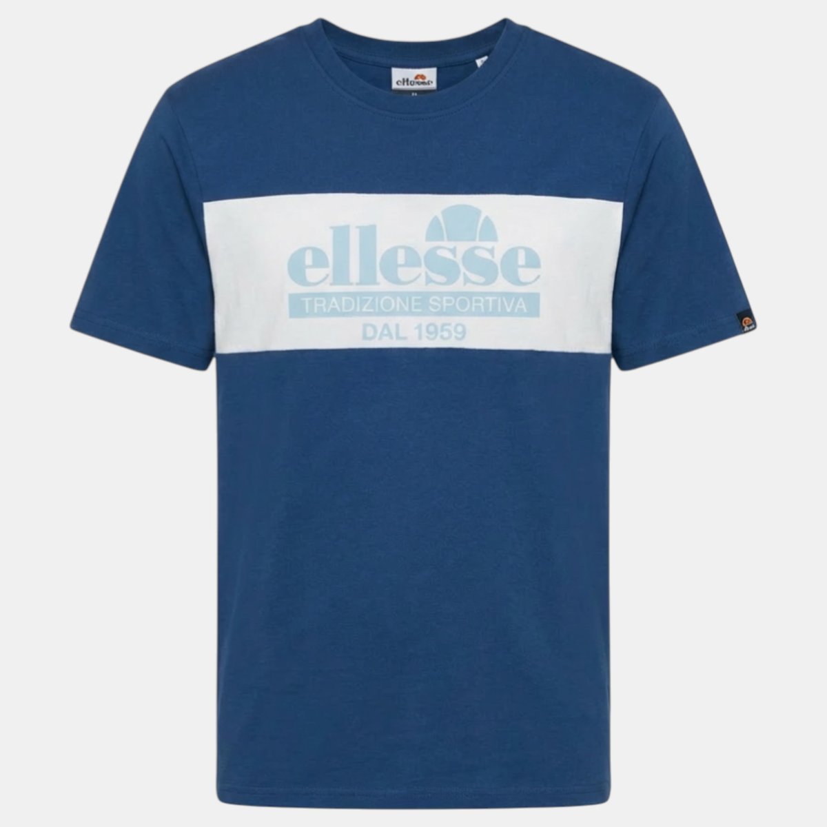 T-shirt manches courtes, col rond TEAM bleu marine, ELLESSE
