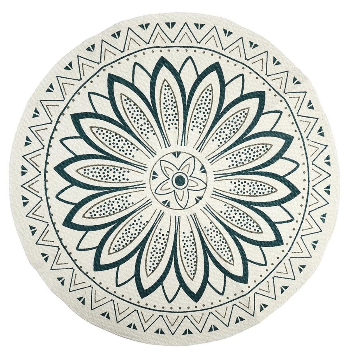 Tapis Rond Imprimé Mandala Vert D90 vert, DECORATIE
