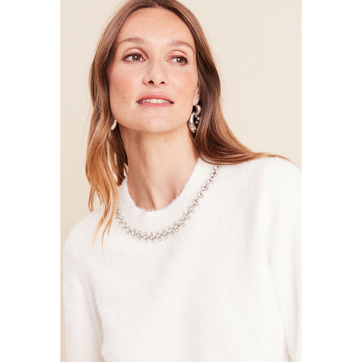 Pull manches longues ecru, BREAL