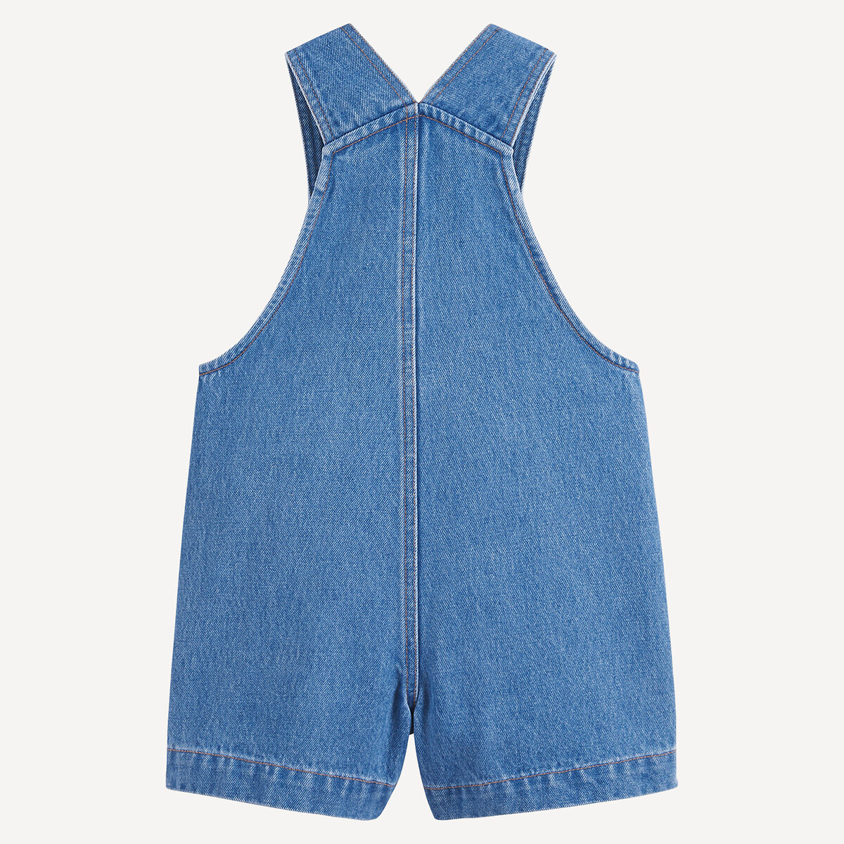 Salopette corta stile work in denim double stone, LA REDOUTE COLLECTIONS