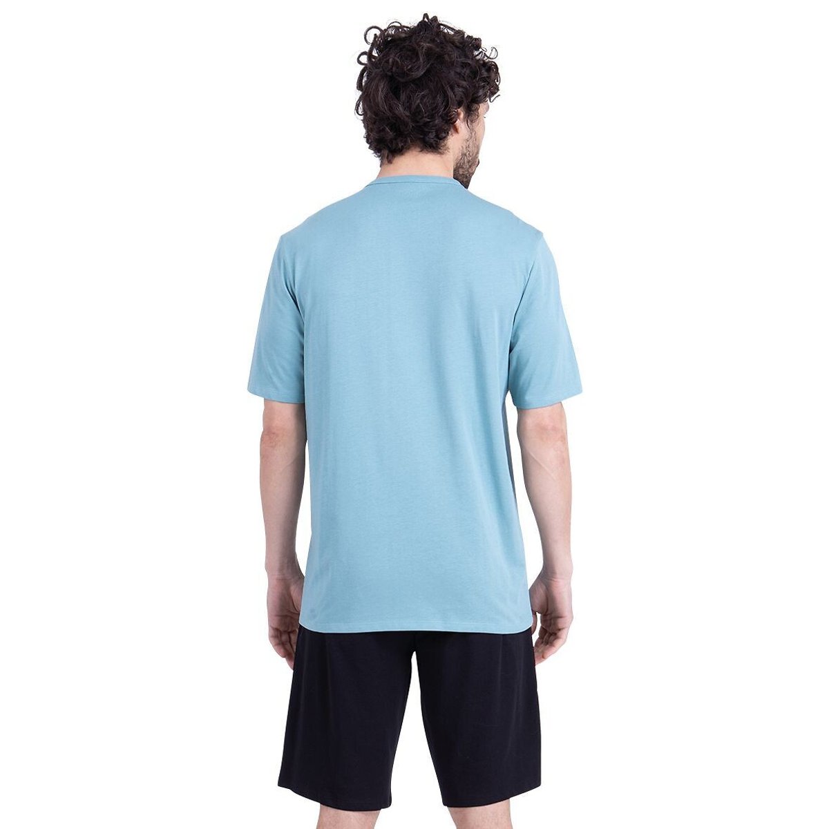 Pigiama corto in cotone, my petit prix blu/nero, ATHENA