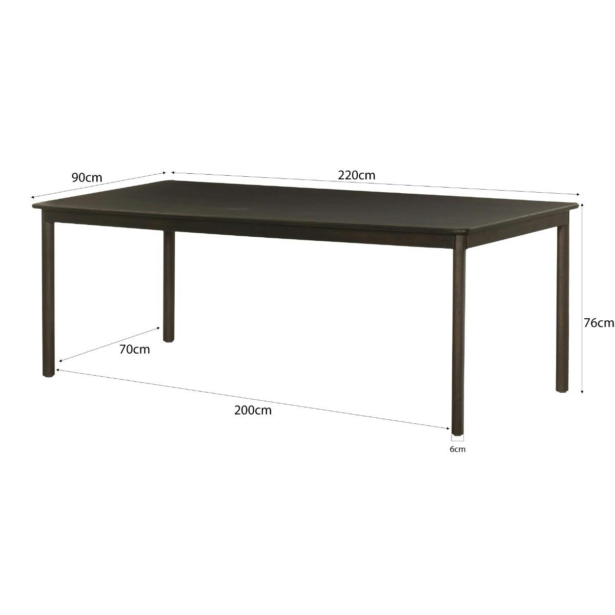 Table à manger moderne 8/10 places en chêne LOREN bois foncé, PIER IMPORT