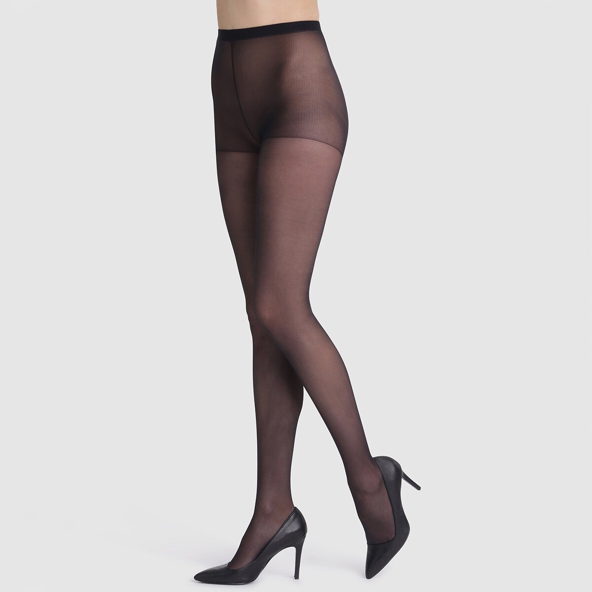 Halb blickdichte Strumpfhose Beauty Resist, 25 den schwarz, DIM