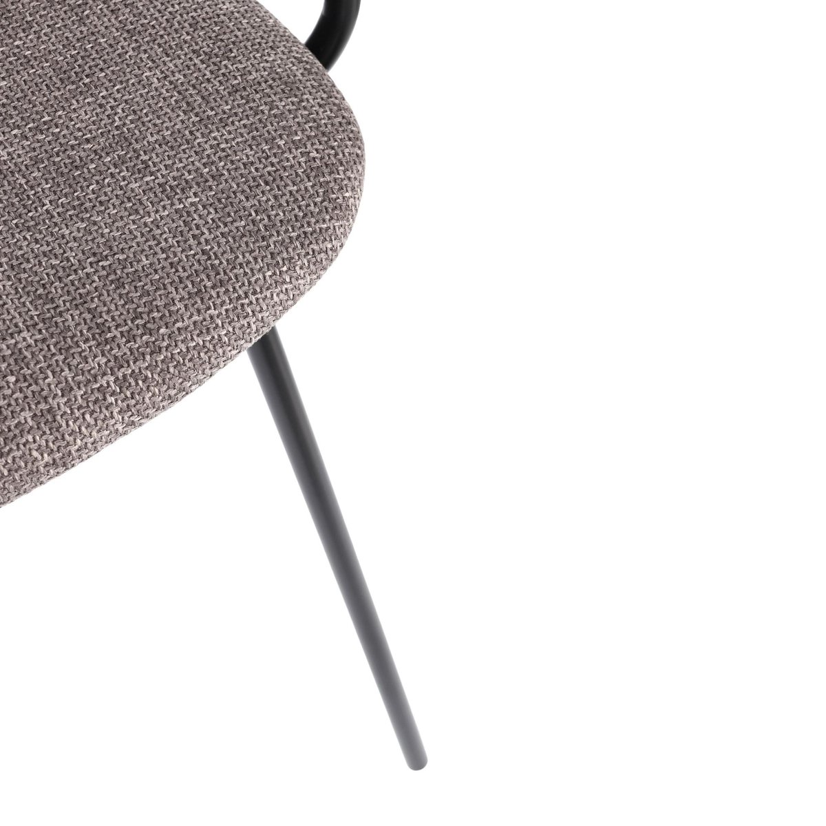 Chaises de salle à manger à accoudoirs bois et tissu (lot de 2) - JADE gris, HELLIN, DEPUIS 1862