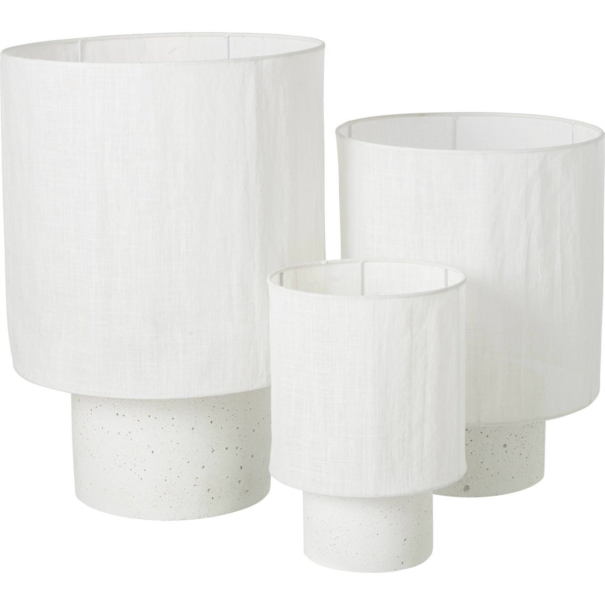 Lampe de table en ciment blanc, RECOLLECTION