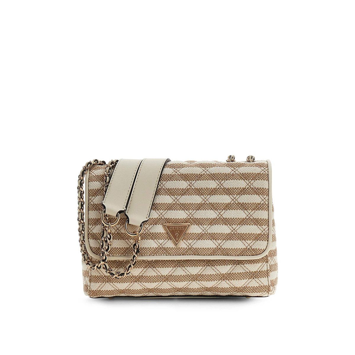 Sac Bandoulière Giully beige multi, GUESS