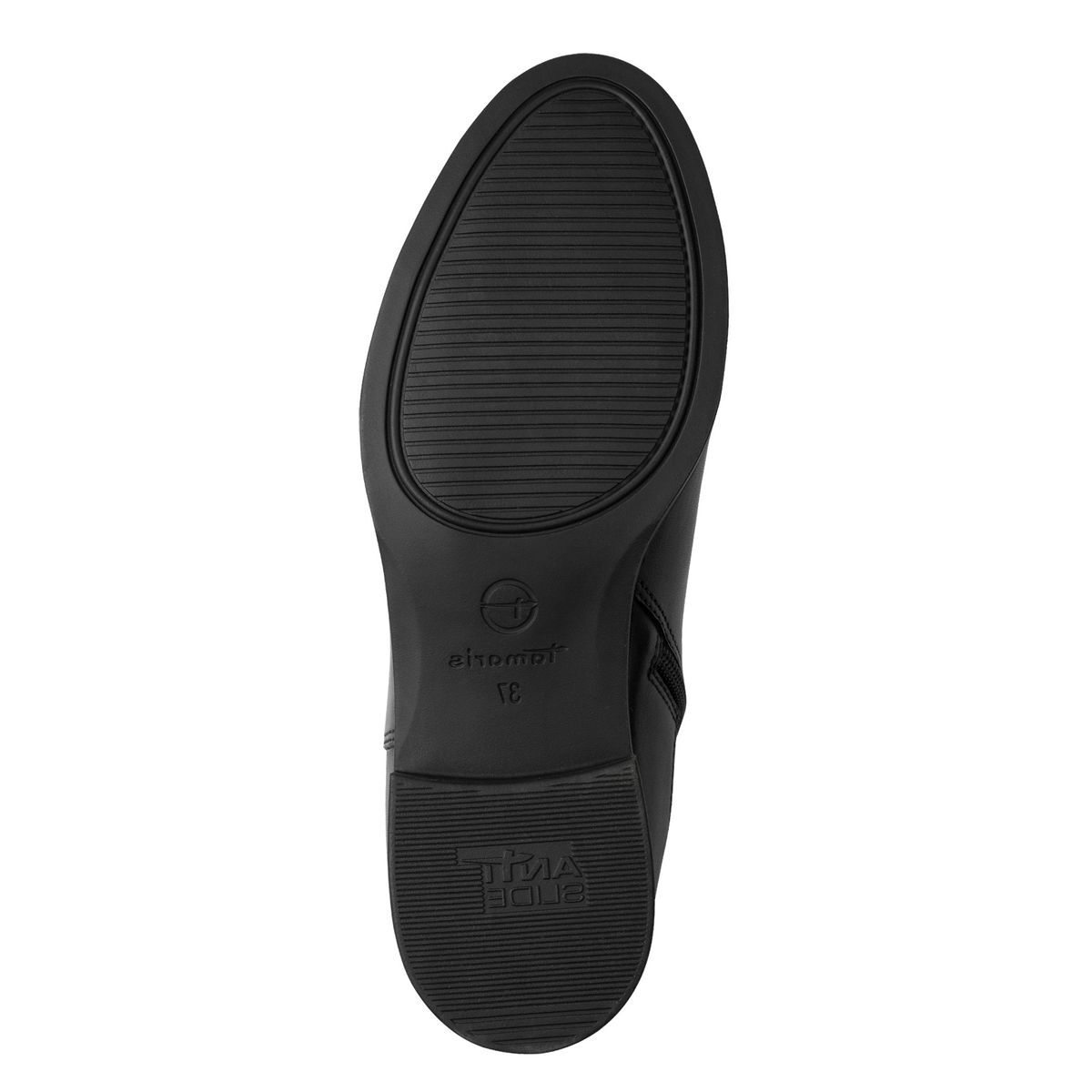 Bottines chelsea en cuir noir, TAMARIS