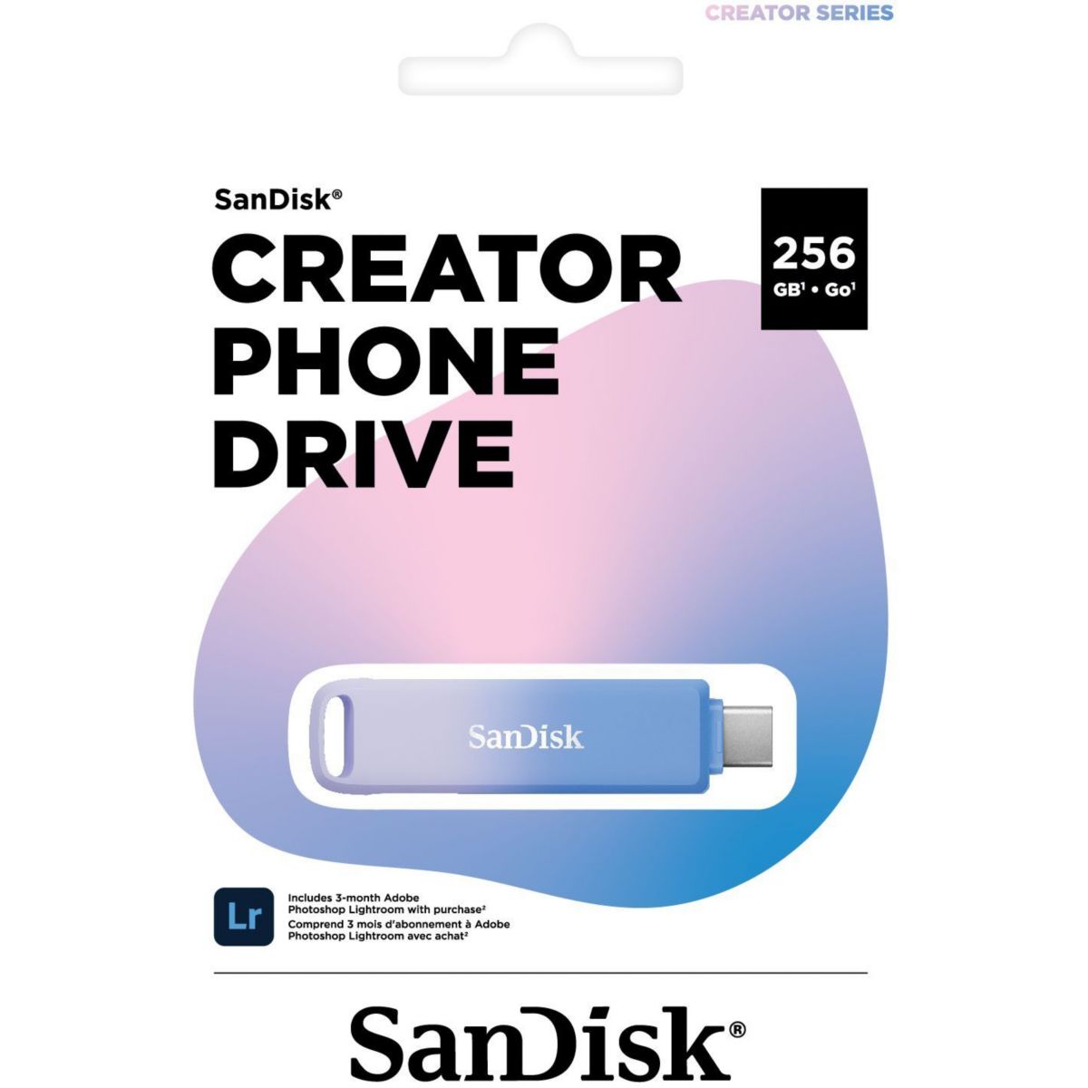Clé USB 256Go Type-C Creator couleur unique, SANDISK