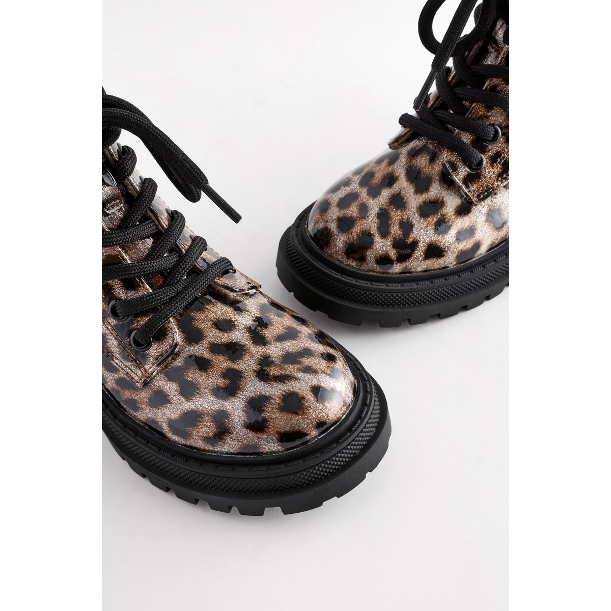 Bottines avec doublure chaude pointure large marron imprimé animal, NEXT