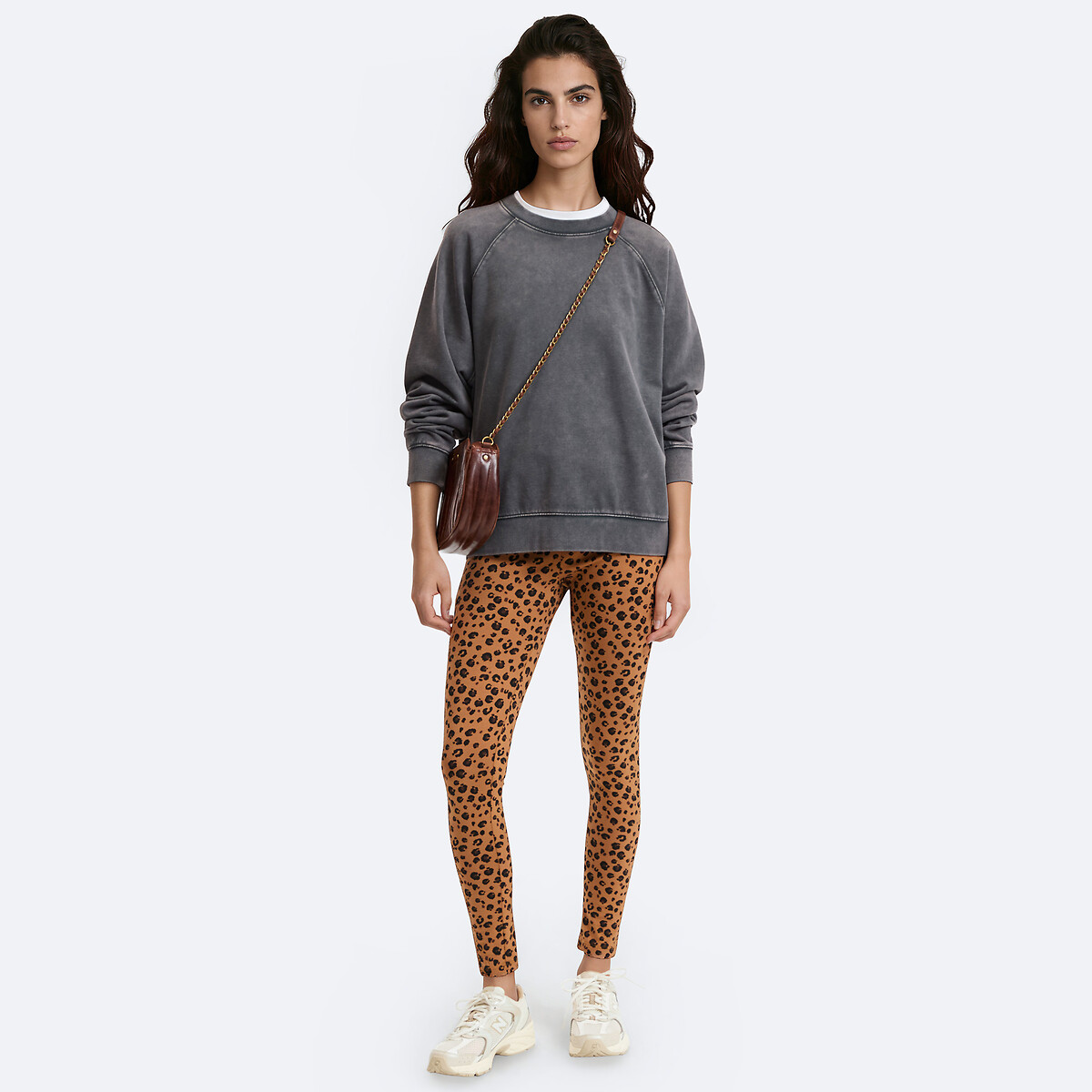Legging met hoge taille en dierenprint luipaardprint, LA REDOUTE COLLECTIONS