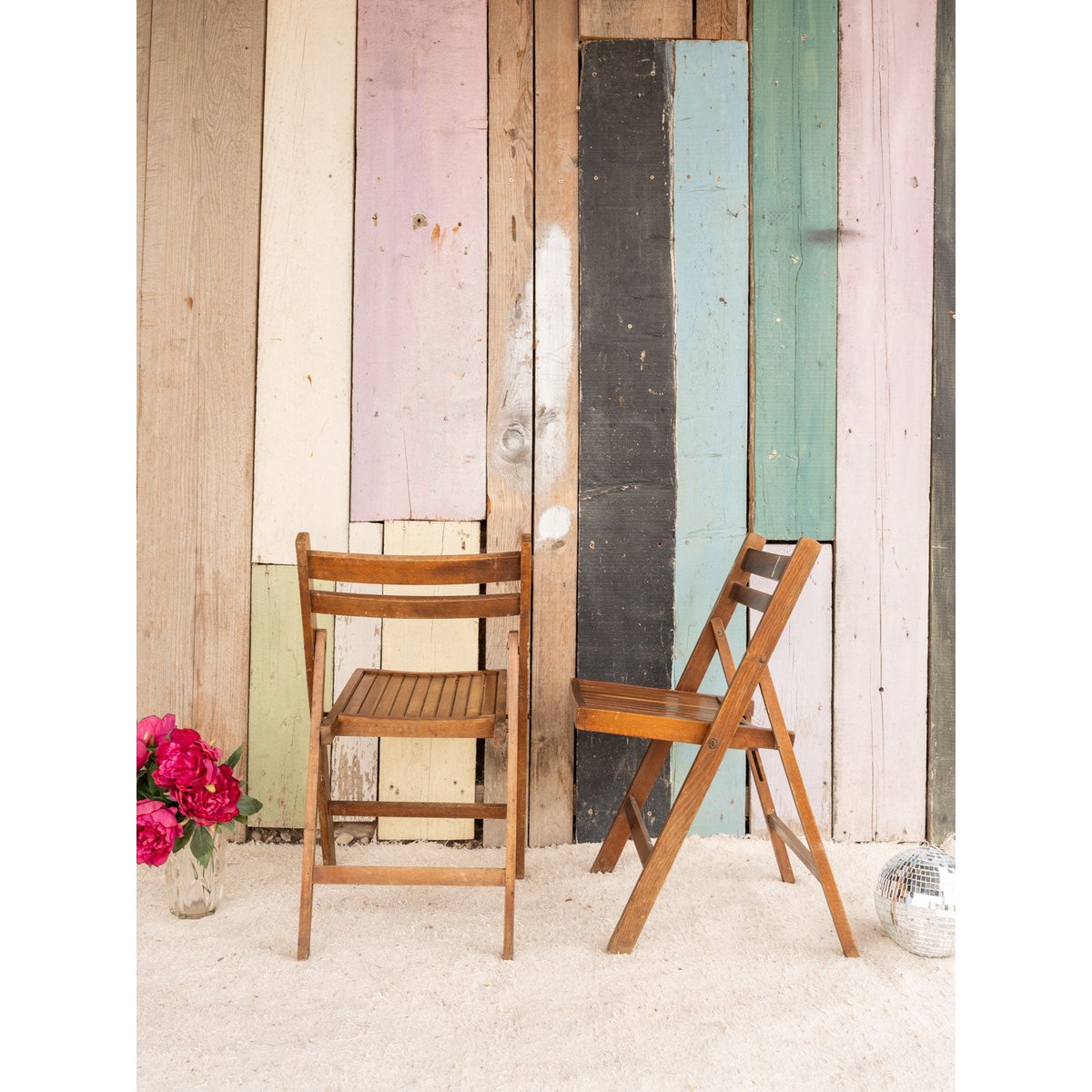 Lot de 5 chaises en bois Claude N°1412 - Bon état bois foncé, DEBONGOUT