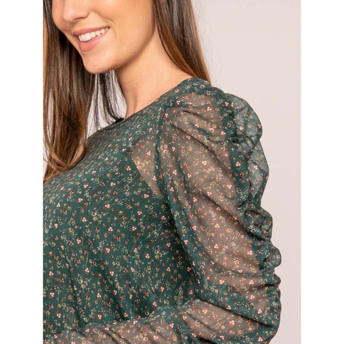 Top Fluide Imprimé Felomene vert, DONA LISA