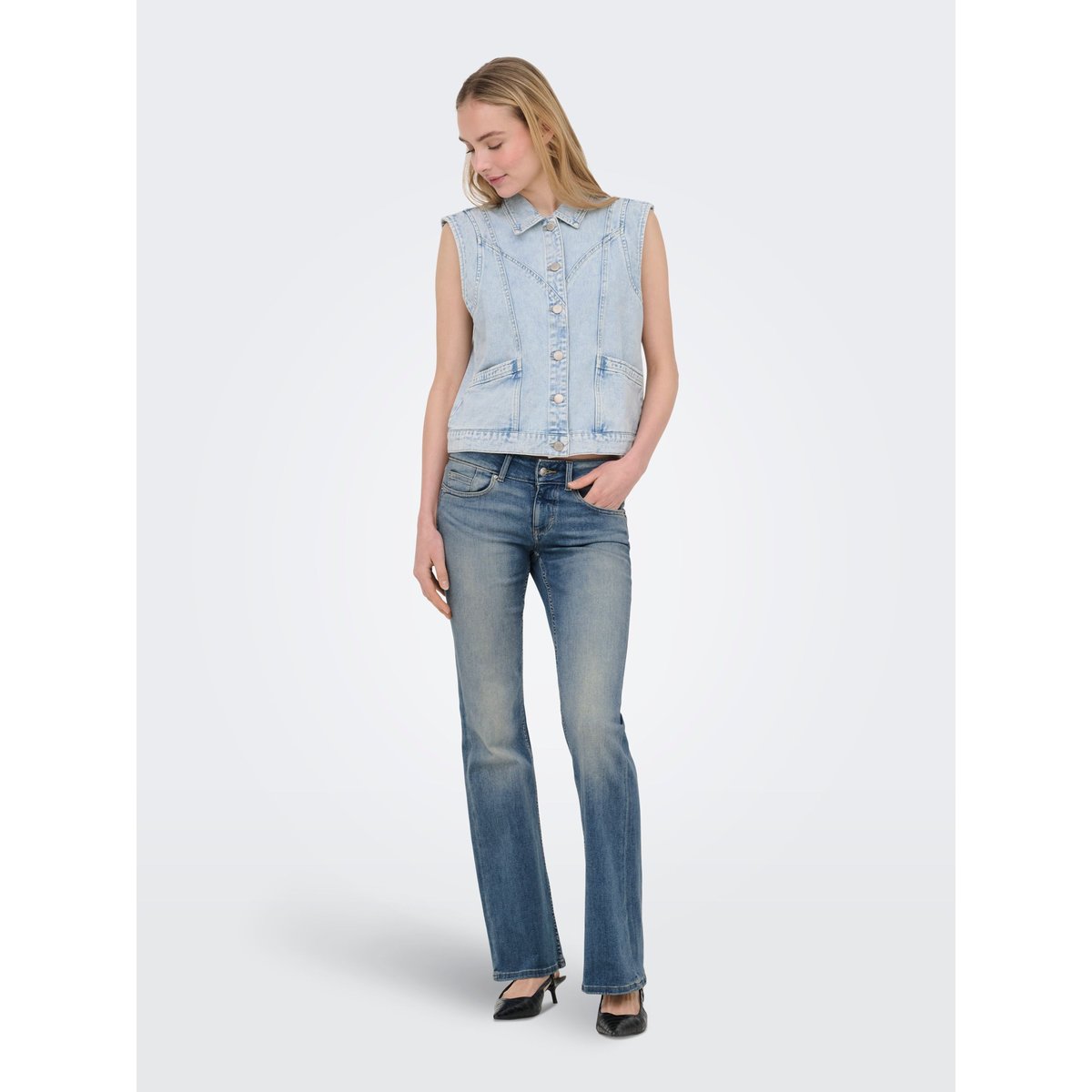 Jean Flared medium blue denim, ONLY