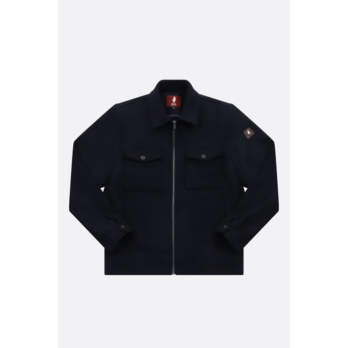 Blouson lainage droit multipoches bleu marine, MCS