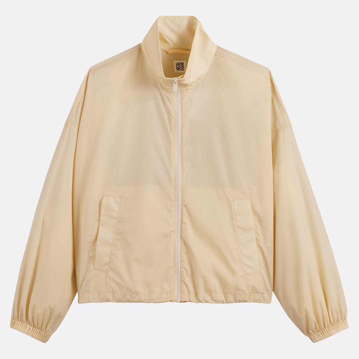Blouson coupe-vent court zippé beige, LA REDOUTE COLLECTIONS