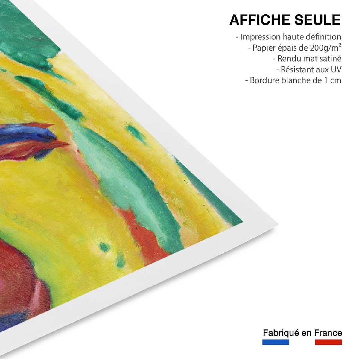 Poster Chevaux dans le paysage par Franz Marc affiche seule, HEXOA