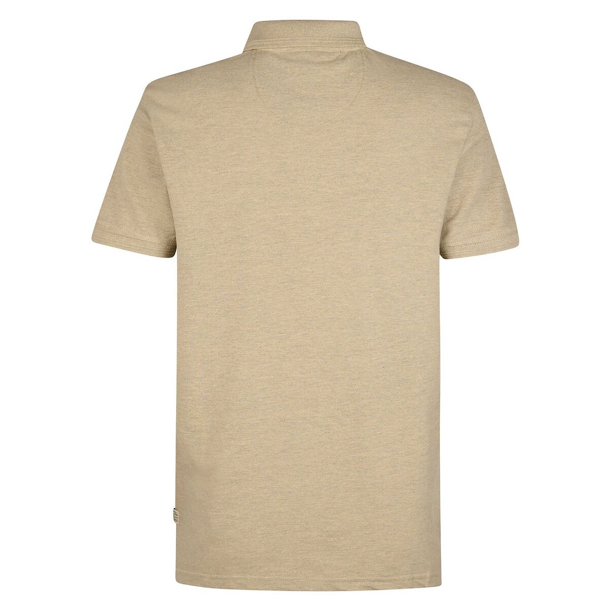 Poloshirt in chiné met korte mouwen camel, PETROL INDUSTRIES