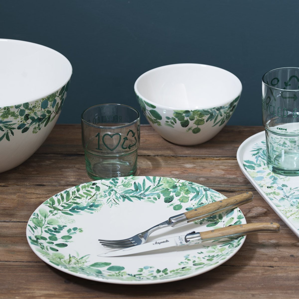 Bol à céréales Natura diamètre 15.5 cm (lot de 6) - NATURA vert, TABLE PASSION