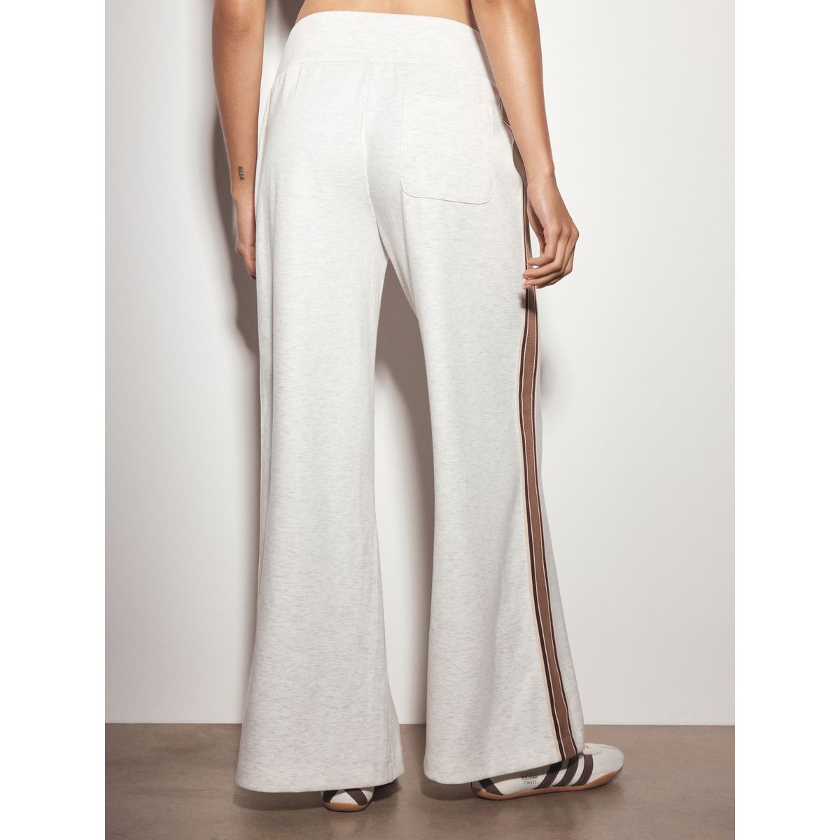 Pantalon large active en modal gris chiné, NEXT