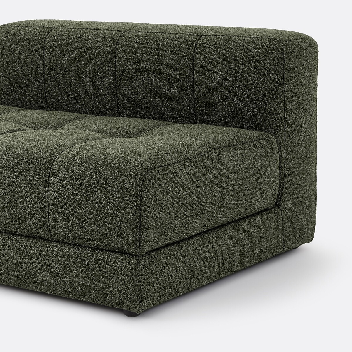 Banquette assise pivotante, gauche, modulable, en bouclette fine, FANO vert, LA REDOUTE INTERIEURS