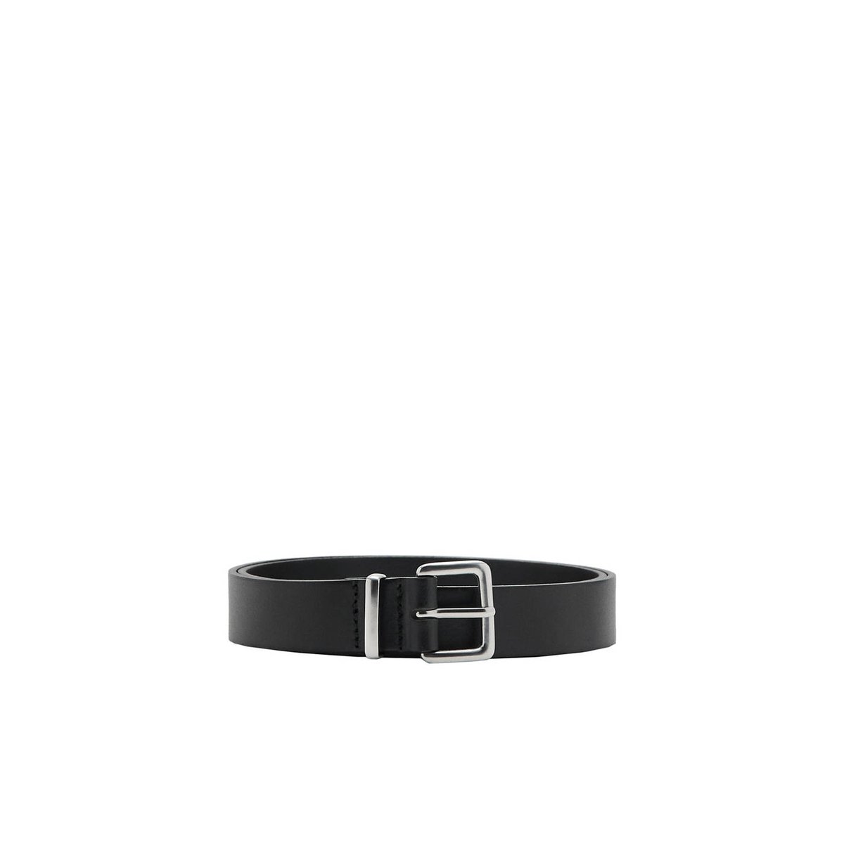 Ceinture cuir boucle noir, MANGO MAN