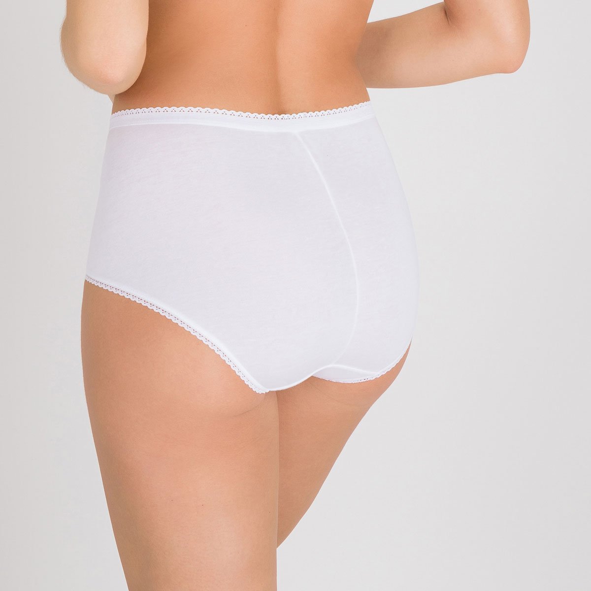 Lot de 3 culottes maxi Coton et Dentelle blanc, PLAYTEX