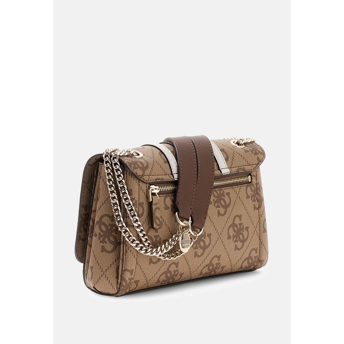 Sac Bandoulière Logo Noelle beige multi, GUESS