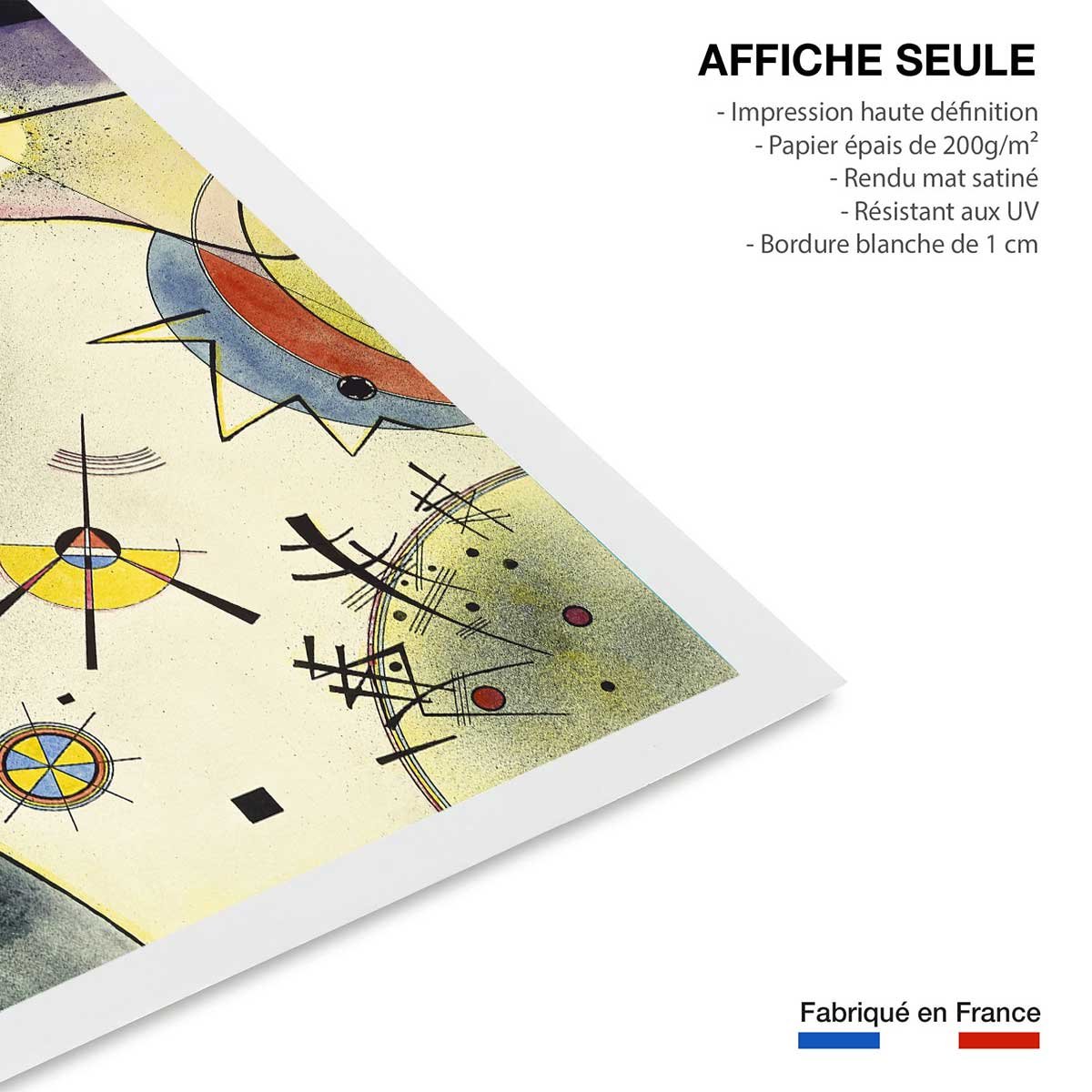 Affiche Clear Connection par Wassily Kandinsky affiche seule, HEXOA