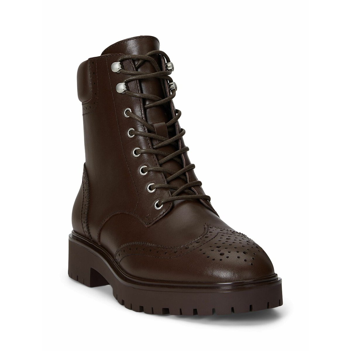 Allyson Lace-Up Boots in Smooth Leather chocolate, LAUREN RALPH LAUREN