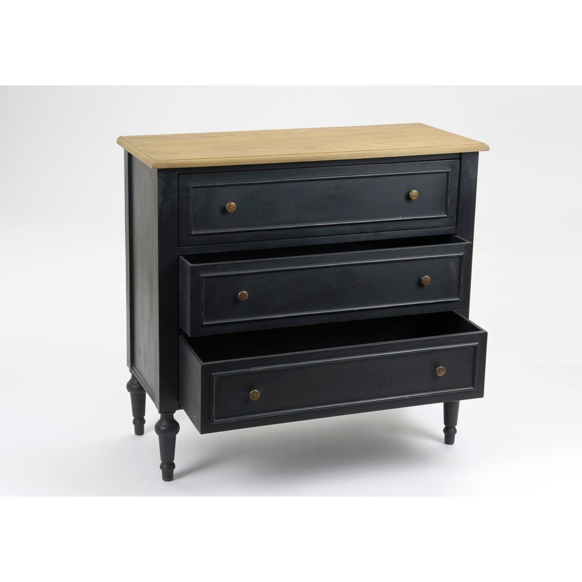 Commode 3 tiroirs en chêne L95 cm New Légende multicolore, AMADEUS