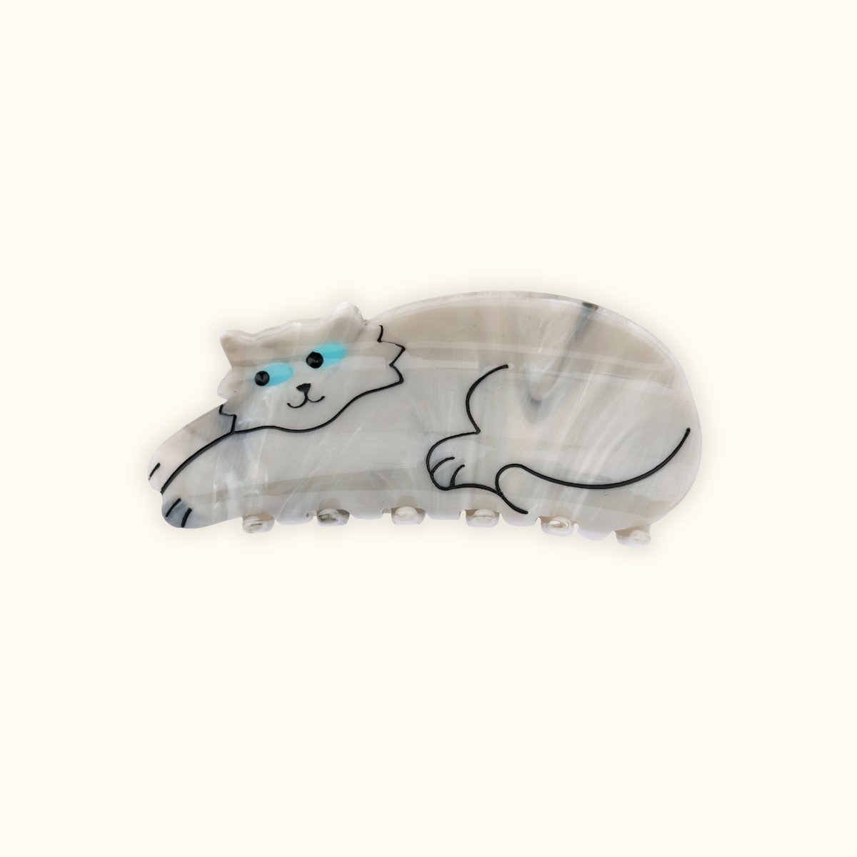 Pince à cheveux CHAT GRIS gris, COUCOU SUZETTE