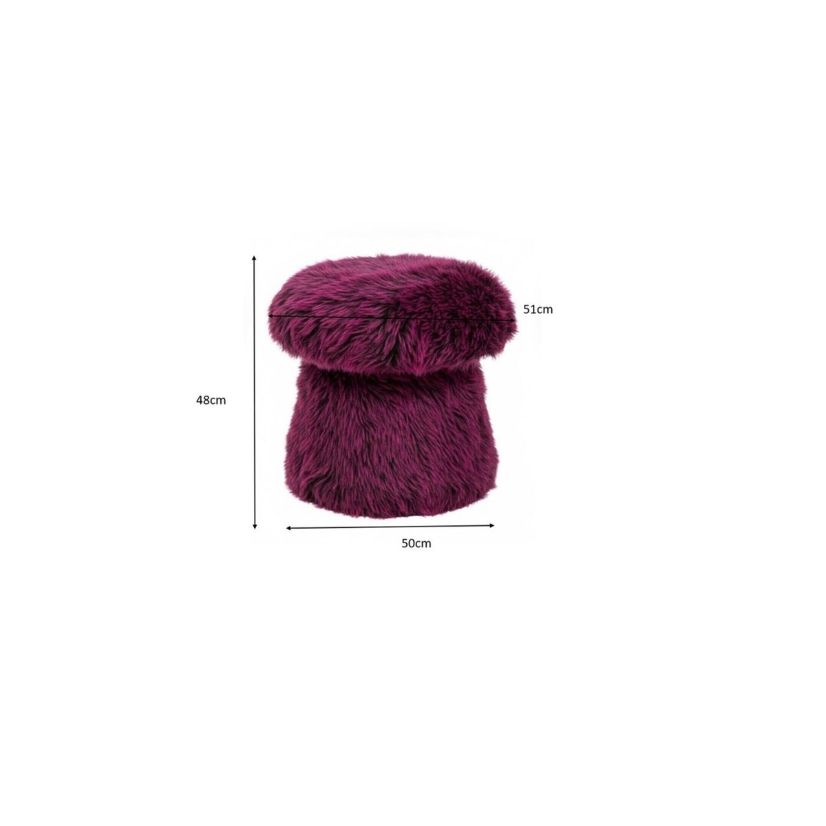 Tabouret en forme de champignon, NINO violet, KARE DESIGN
