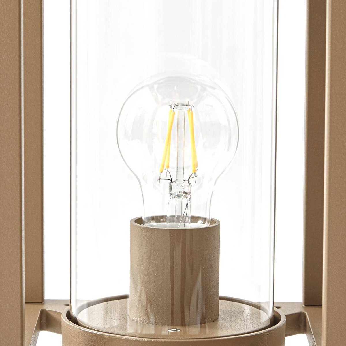 Luminaire extérieur en aluminium moderne marron, LUCANDE