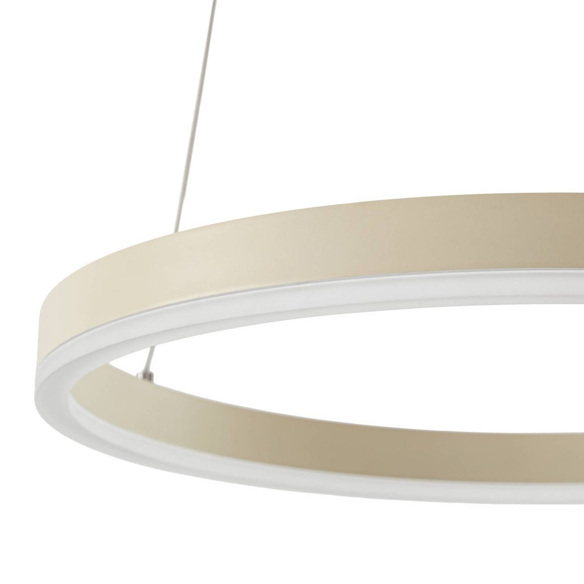 Suspension en métal moderneLED, Albiona beige, blanc, ARCCHIO