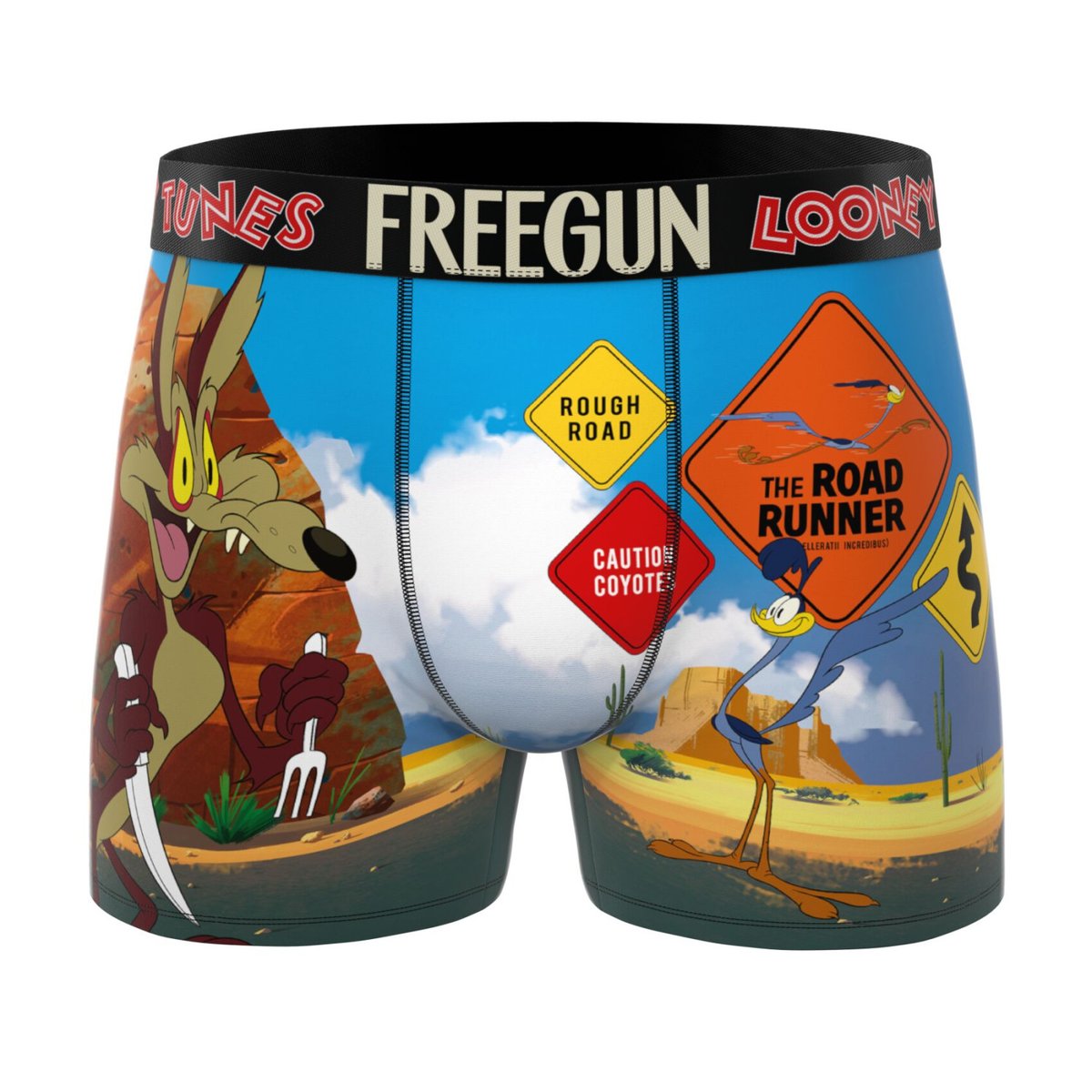 Lot De 4 Boxers Looney Tunes bleu/beige/marron/noir/rouge, FREEGUN