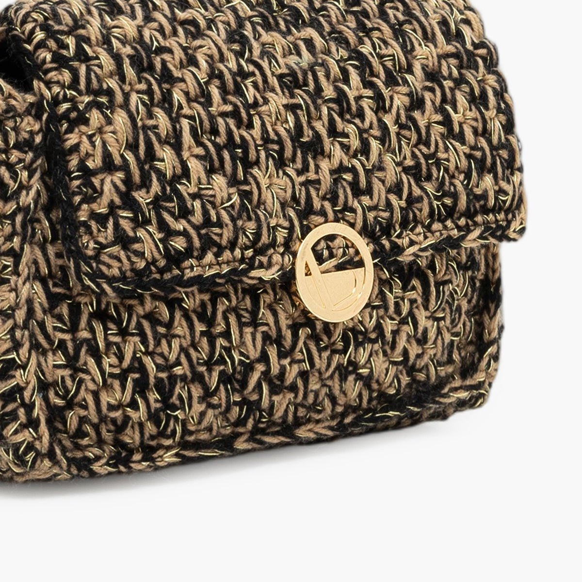 Sac porté épaule  Tinda noir,doré, LOLLIPOPS