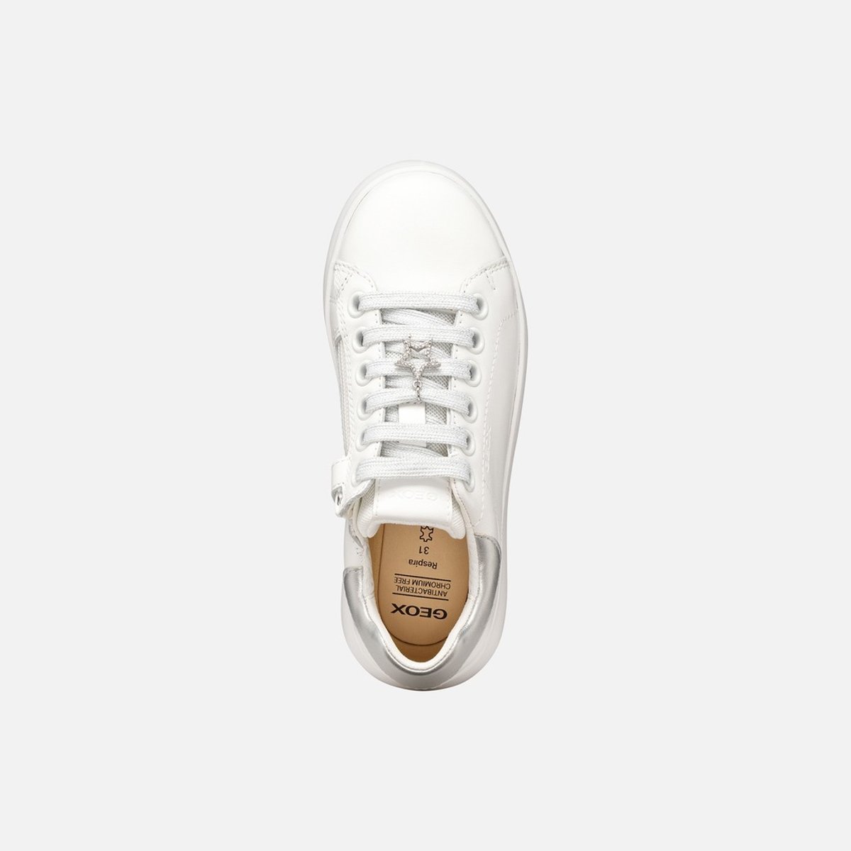 Baskets  J PUFFYPOP blanc/argent, GEOX