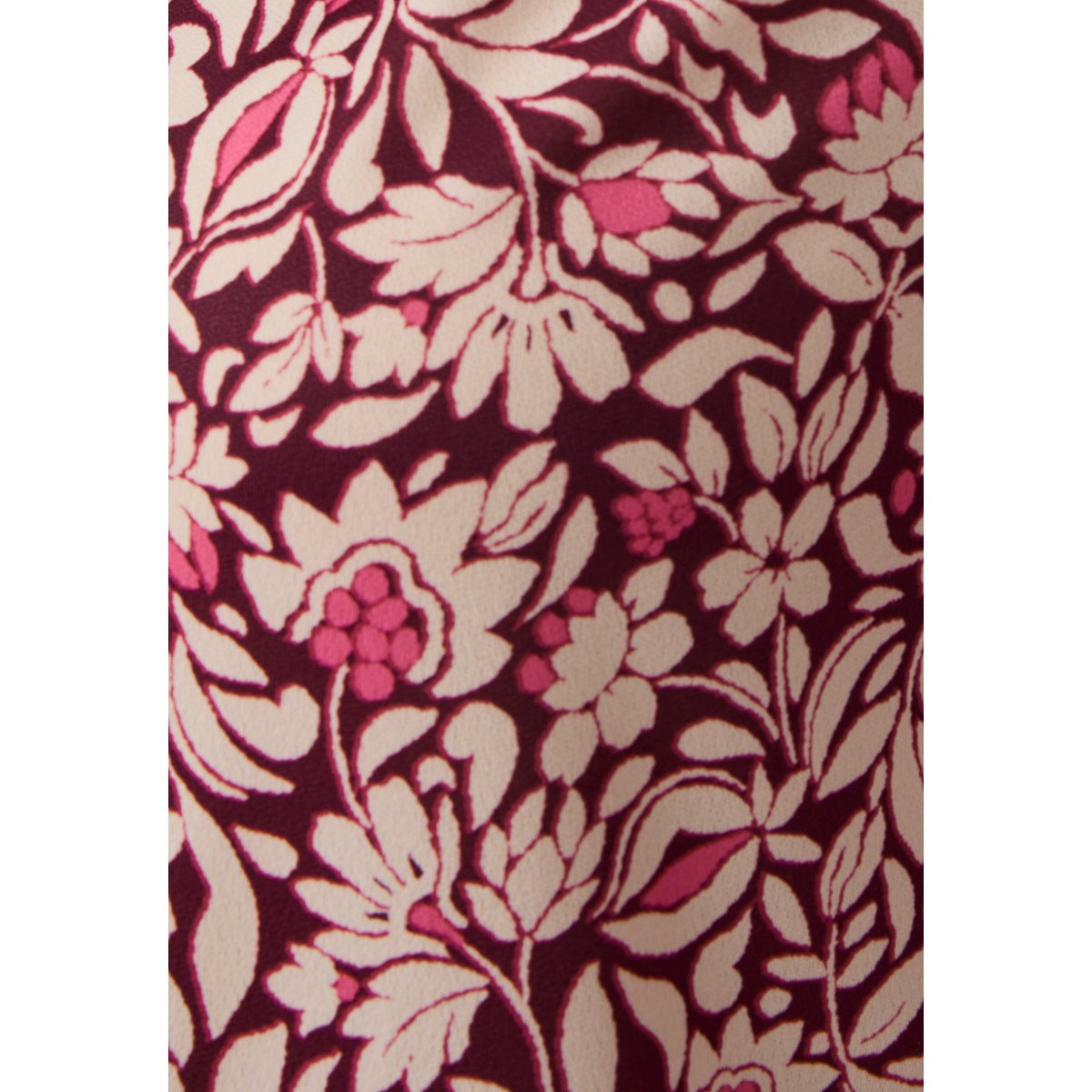 Chemisier maille crêpe rose fleuri, DAMART